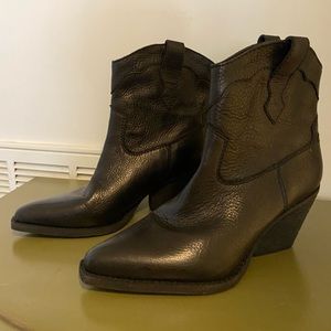 Black Leather Zodiac Boots